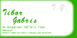 tibor gabris business card
